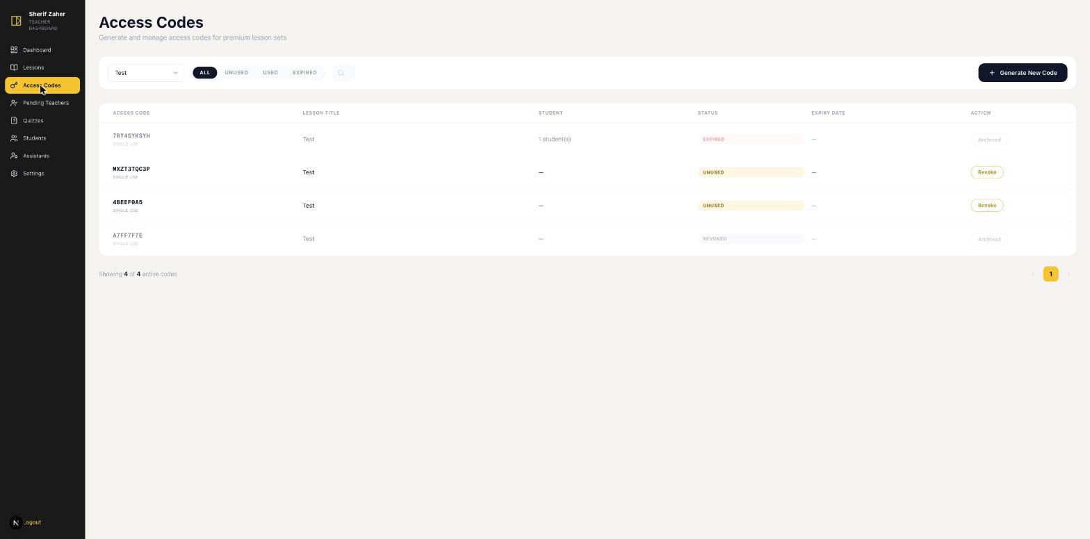 LMS Web App for Mr. Essam Mathematics screenshot