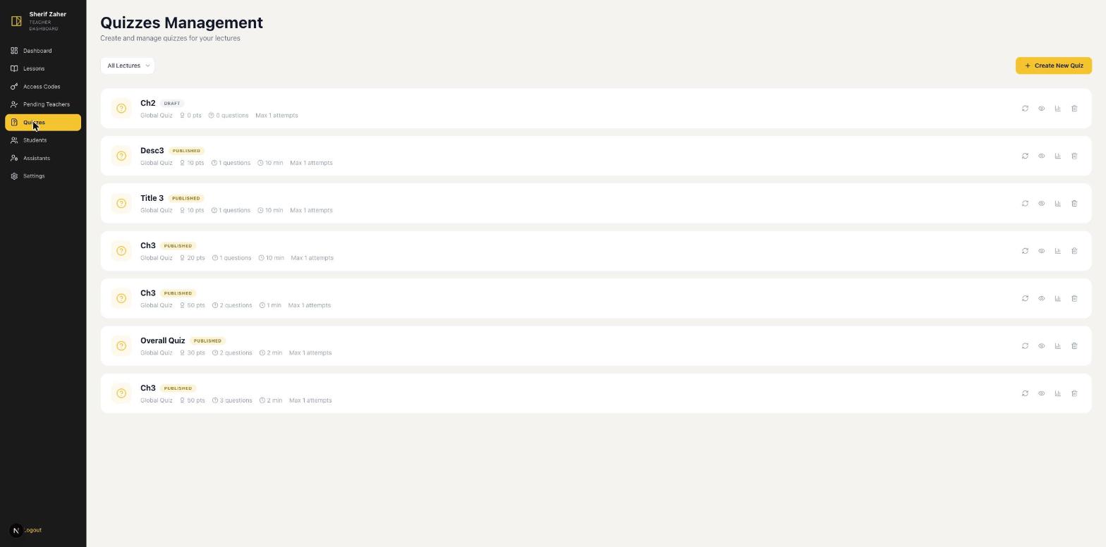 LMS Web App for Mr. Essam Mathematics screenshot